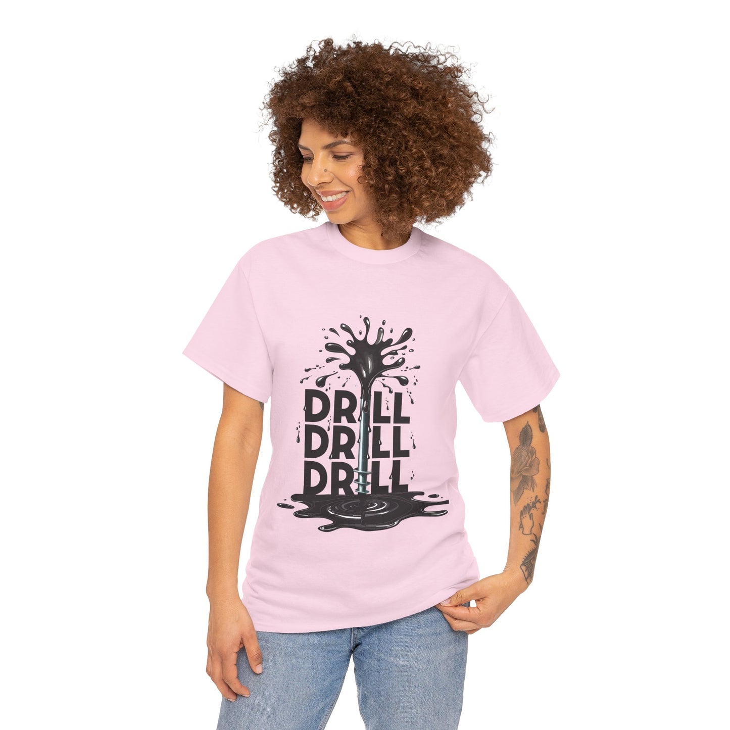 Unisex Heavy Cotton Tee - Drill Drill Drill