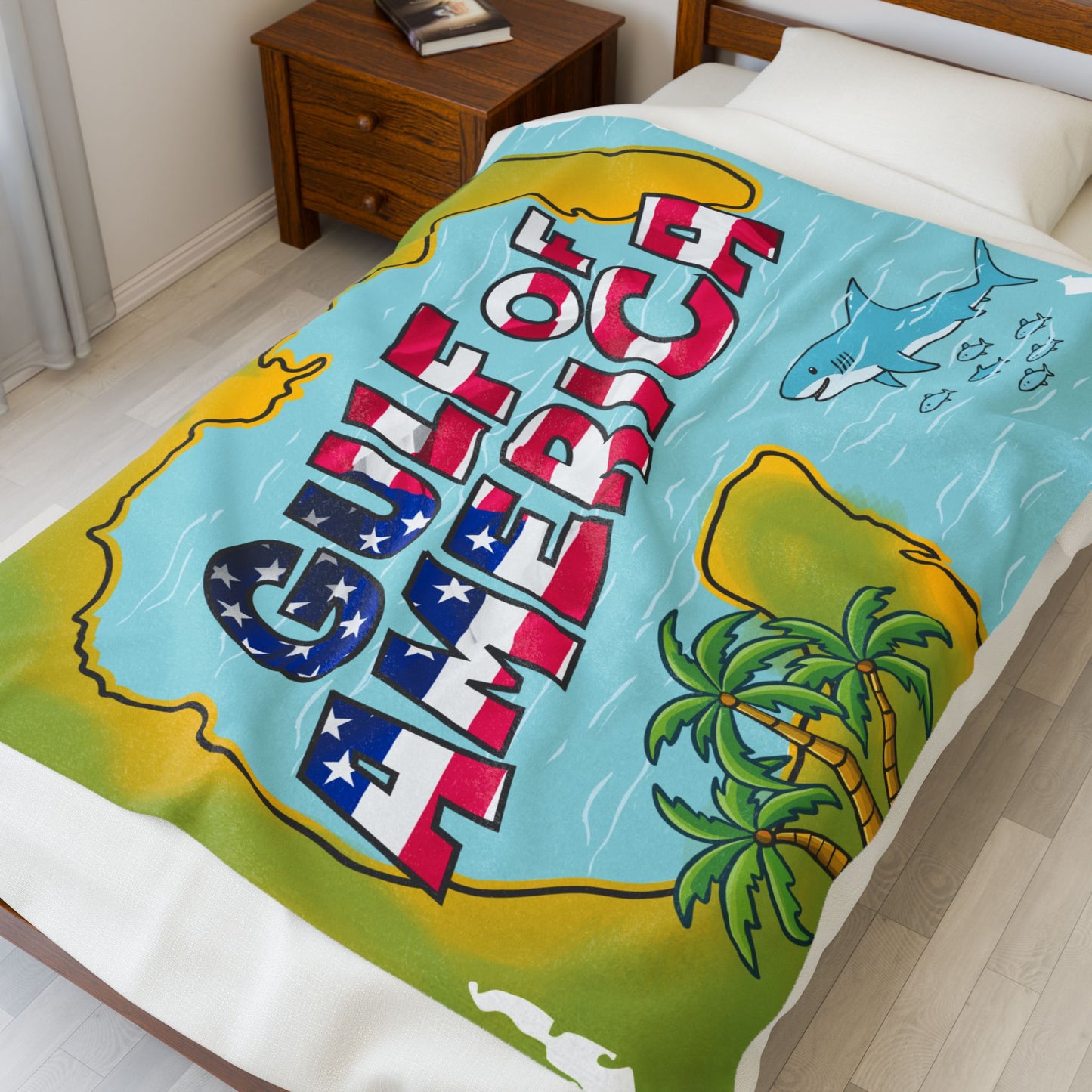 Gulf of America Velveteen Plush Blanket