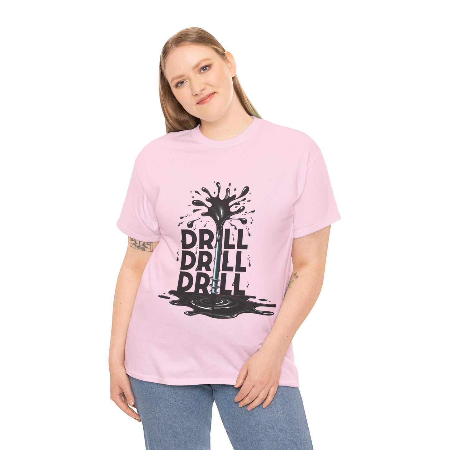 Unisex Heavy Cotton Tee - Drill Drill Drill