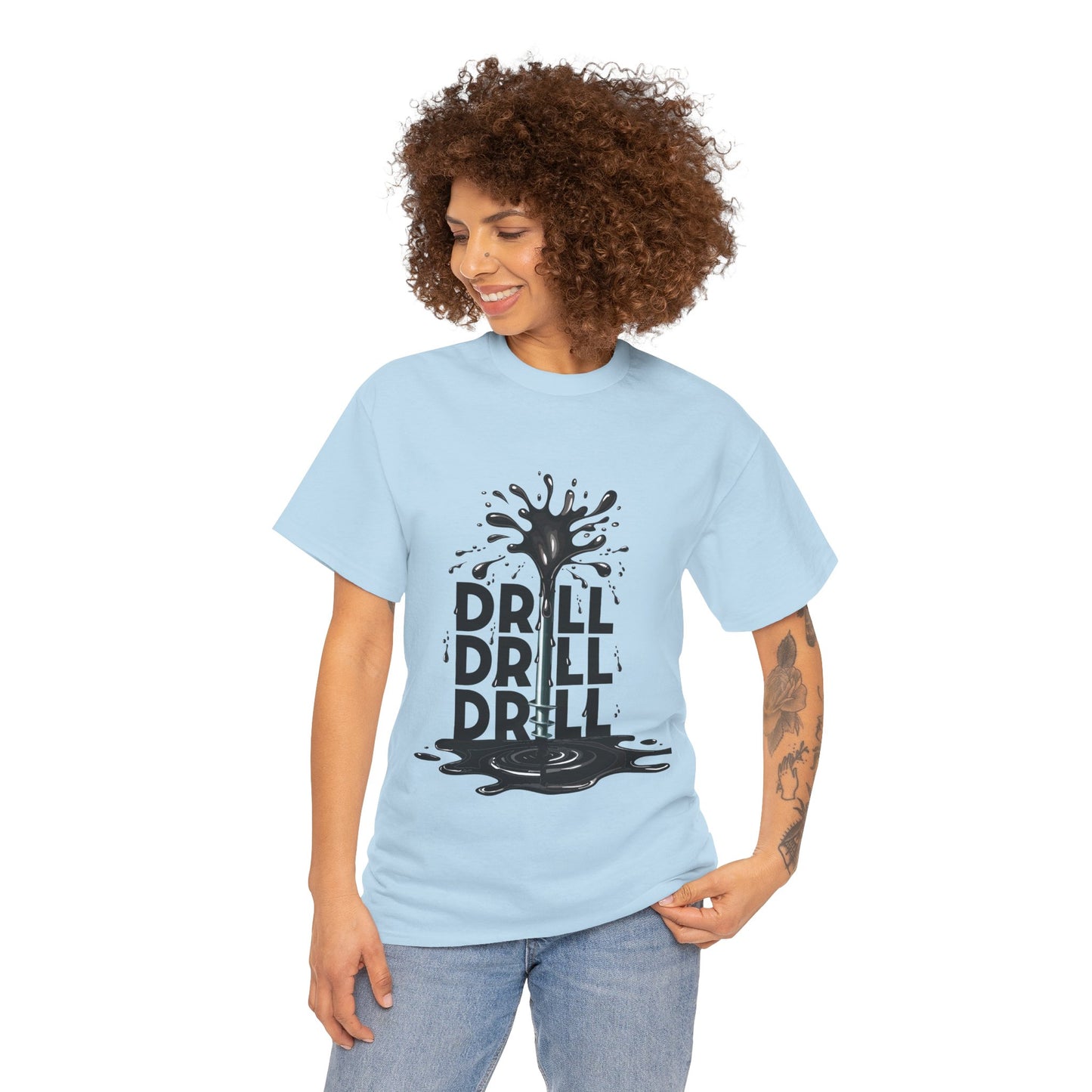 Unisex Heavy Cotton Tee - Drill Drill Drill