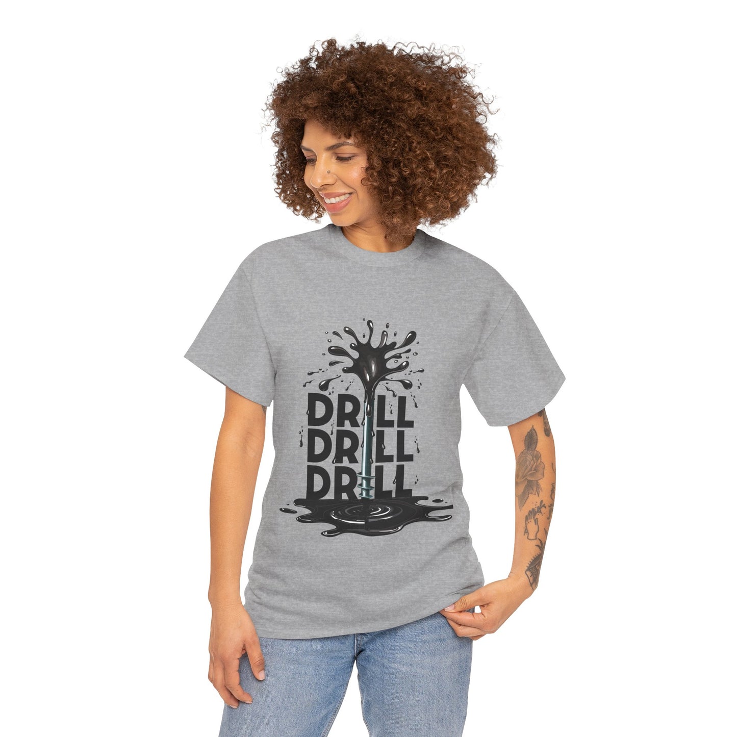 Unisex Heavy Cotton Tee - Drill Drill Drill