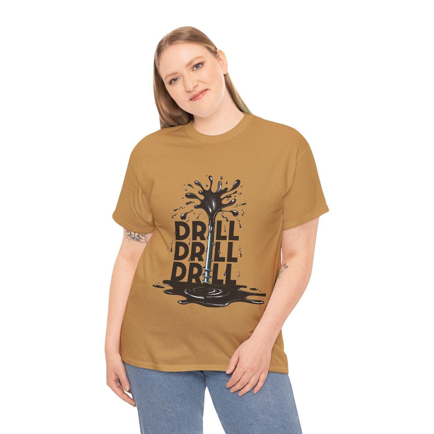 Unisex Heavy Cotton Tee - Drill Drill Drill