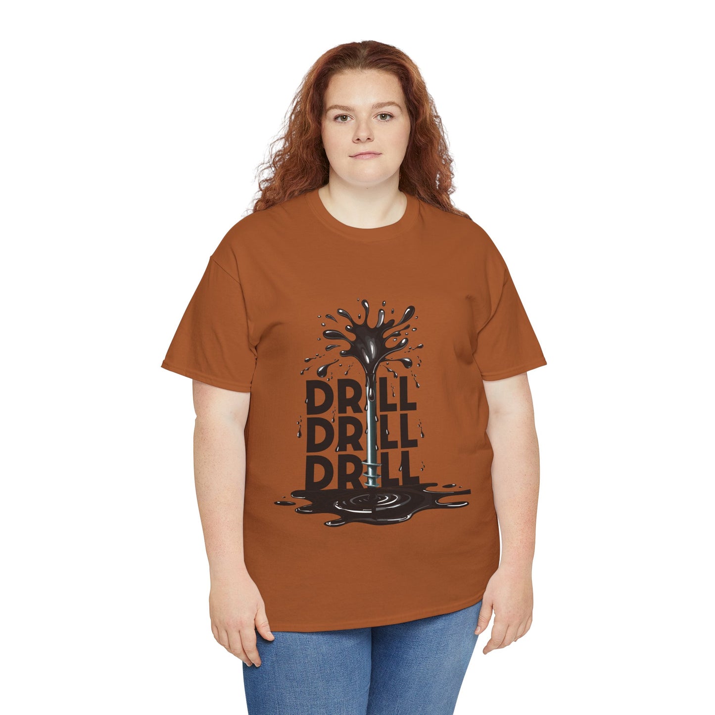 Unisex Heavy Cotton Tee - Drill Drill Drill
