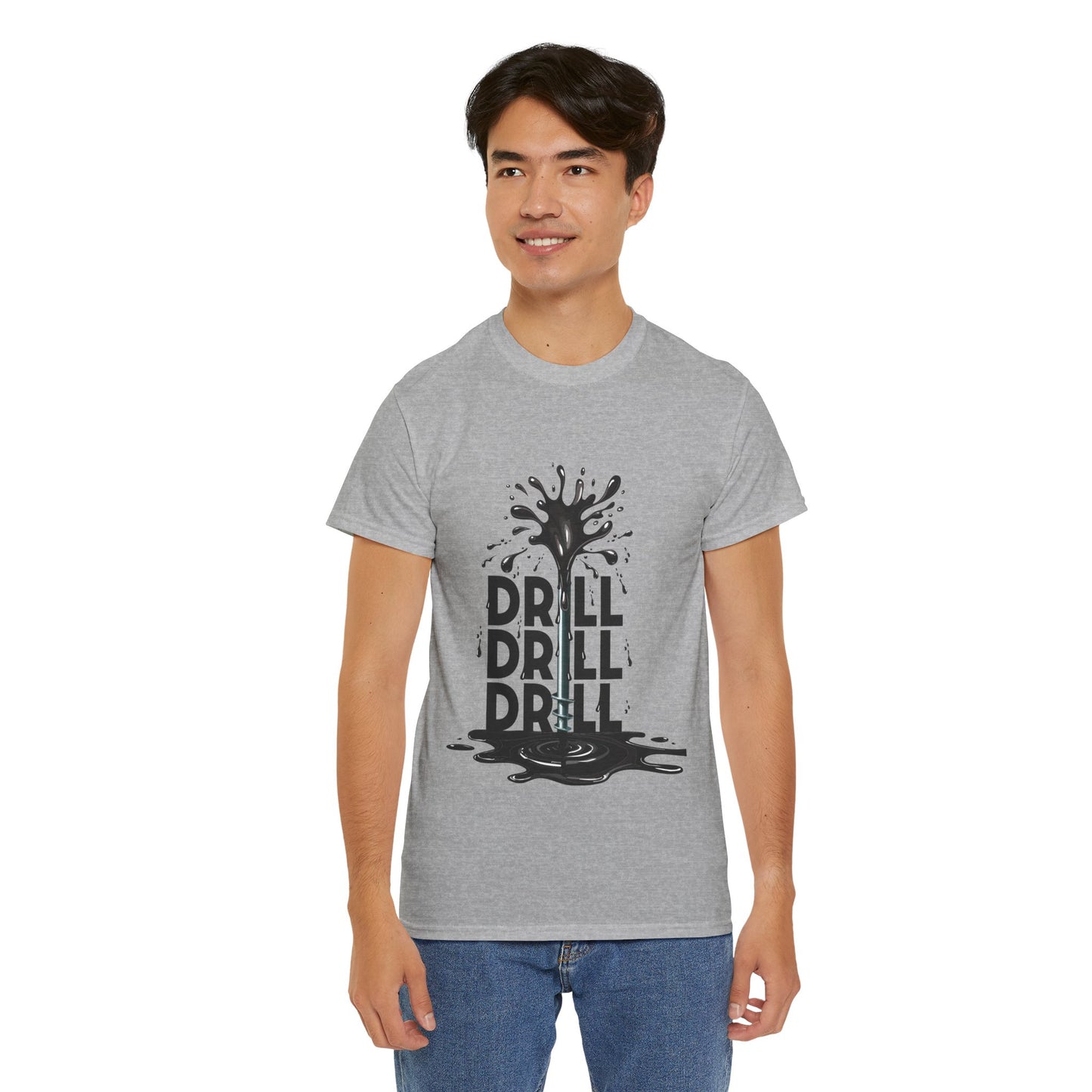 Unisex Heavy Cotton Tee - Drill Drill Drill