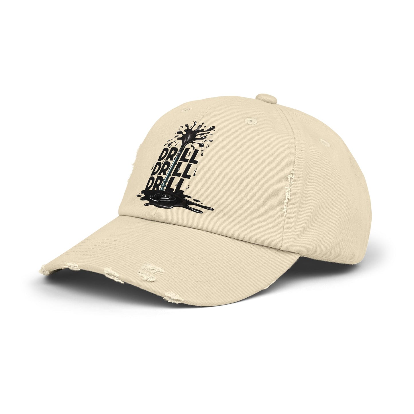 Drill Drill Drill Distressed Cap