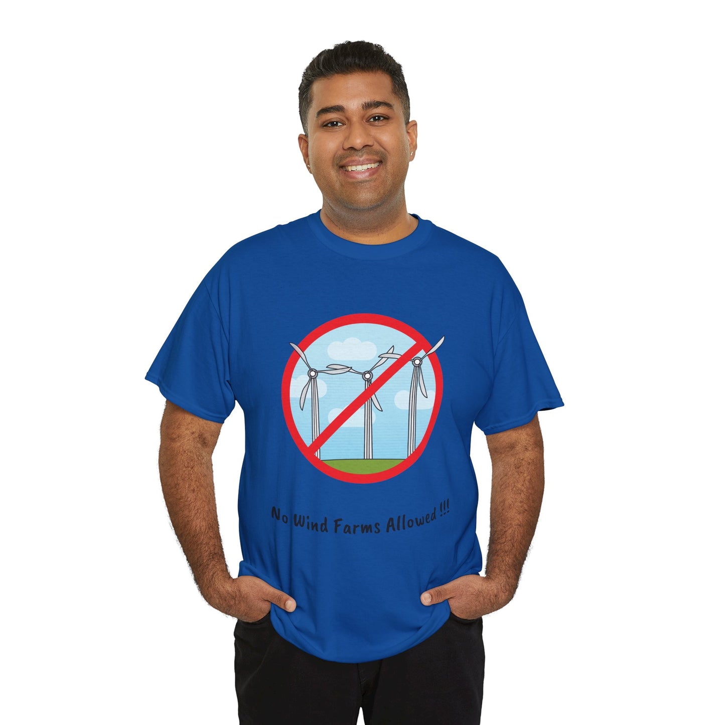 Unisex Heavy Cotton Tee - No Wind Farms Allowed !!!