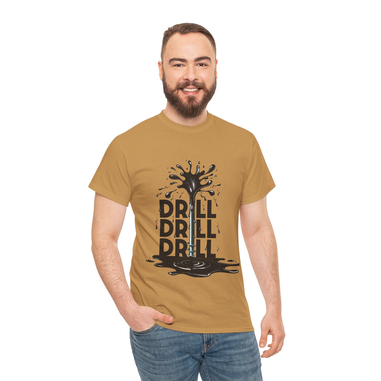 Unisex Heavy Cotton Tee - Drill Drill Drill