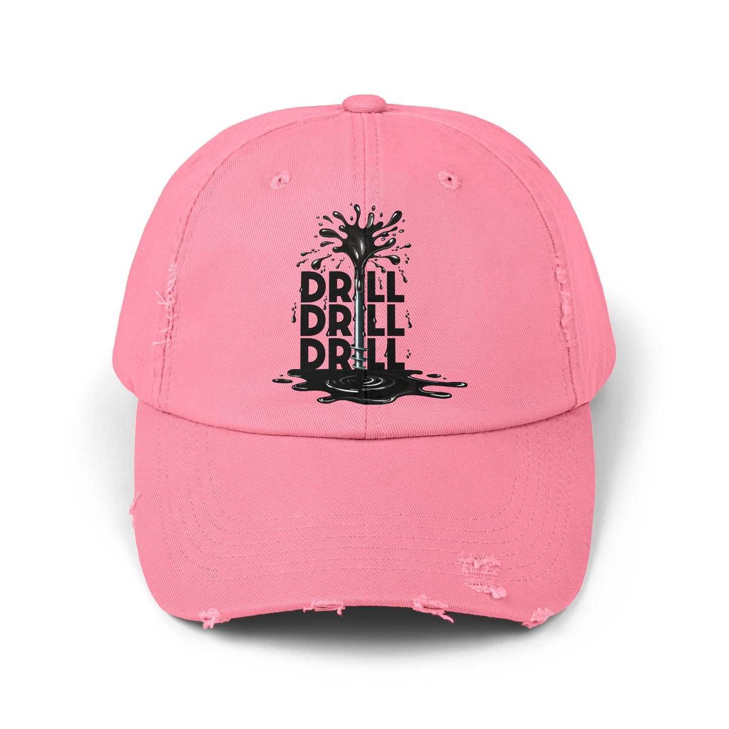 Drill Drill Drill Distressed Cap