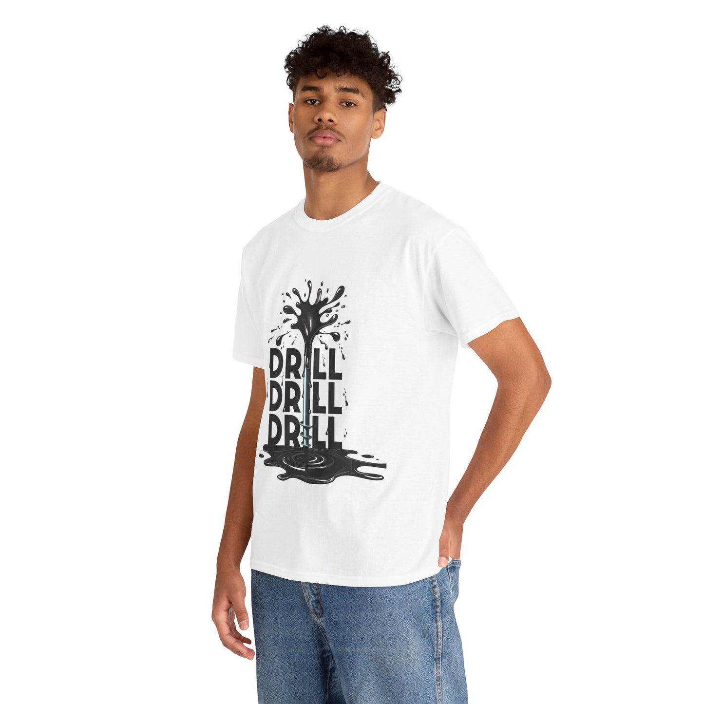 Unisex Heavy Cotton Tee - Drill Drill Drill