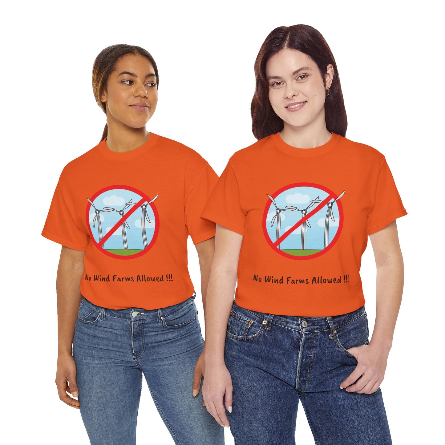 Unisex Heavy Cotton Tee - No Wind Farms Allowed !!!