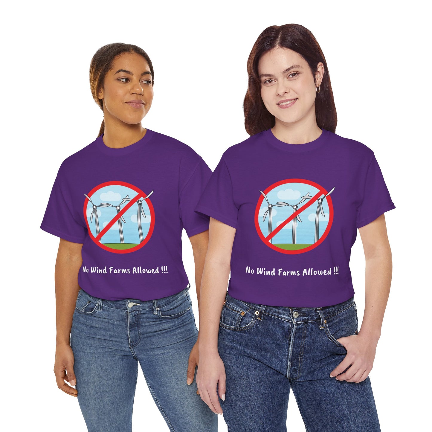 Unisex Heavy Cotton Tee - No Wind Farms Allowed !!!