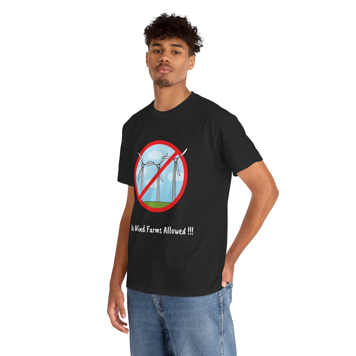 Unisex Heavy Cotton Tee - No Wind Farms Allowed !!!