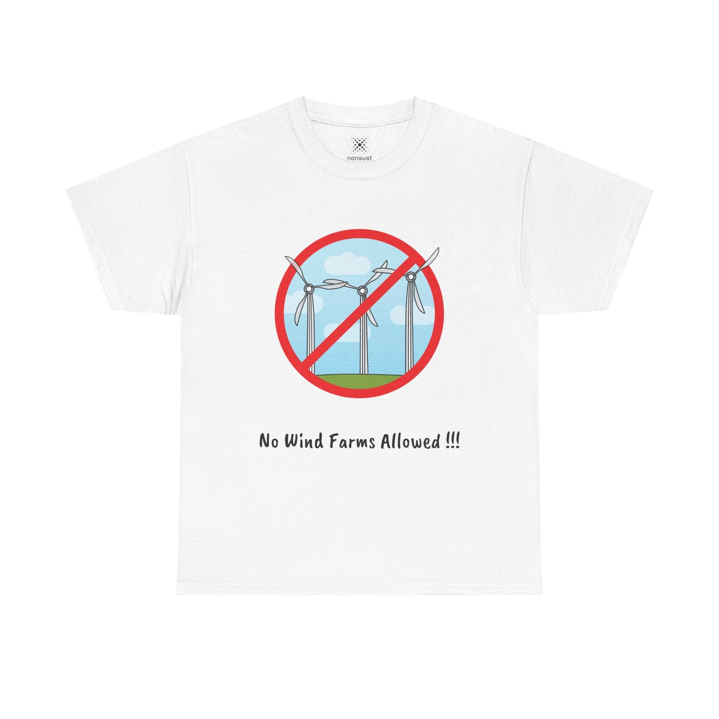 Unisex Heavy Cotton Tee - No Wind Farms Allowed !!!