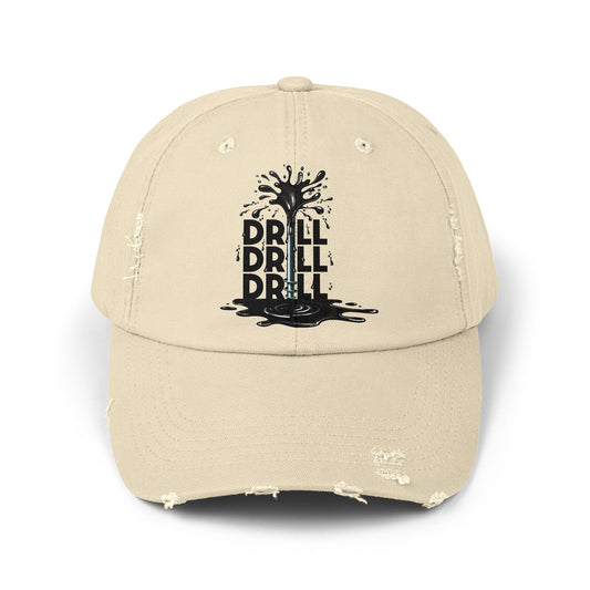 Drill Drill Drill Distressed Cap